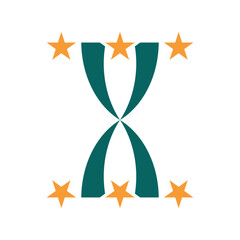 Minimalist logo design featuring the letter X.
