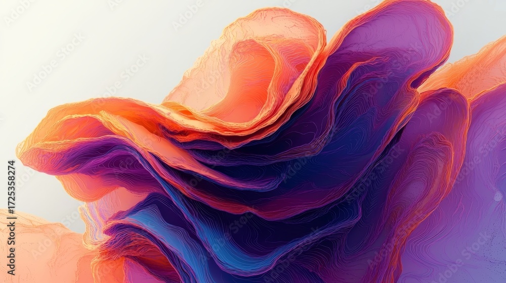 Poster Vibrant Abstract Design with Dynamic Shapes and Textures for Creative Modern Backgrounds
