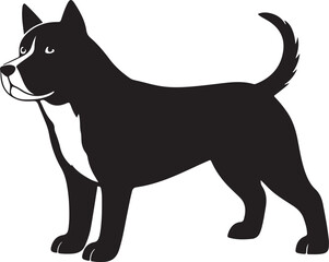  Dog Bold Vector Style white background.