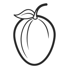 zalzalak fruit line art on white background