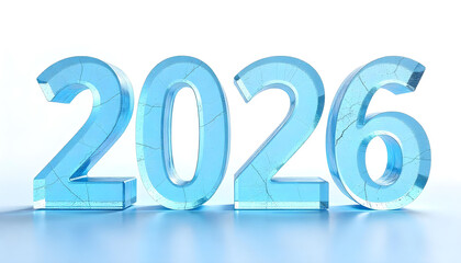 2026 made of ice happy new year