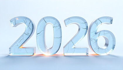 2026 made of ice happy new year