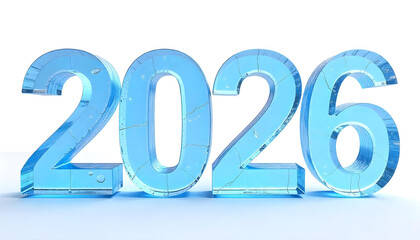 2026 made of ice happy new year