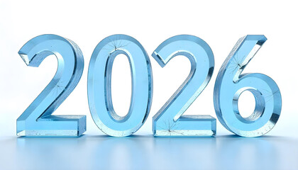 2026 made of ice happy new year