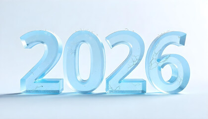 2026 made of ice happy new year
