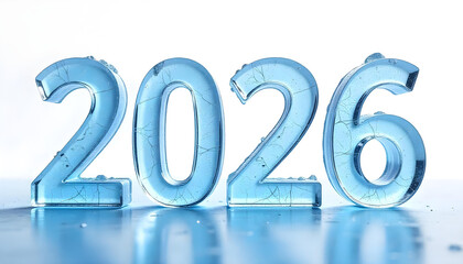 2026 made of ice happy new year