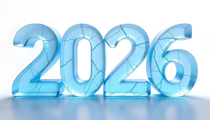 2026 made of ice happy new year