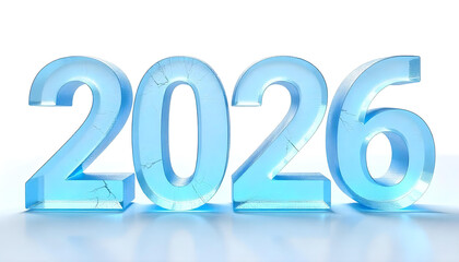 2026 made of ice happy new year