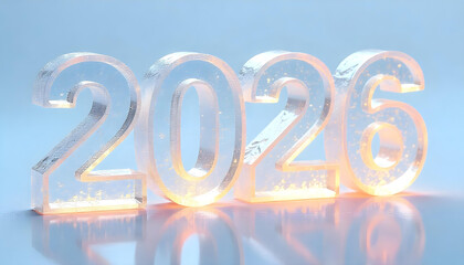 2026 made of ice happy new year