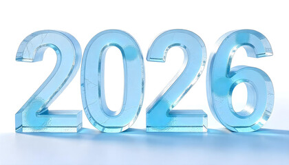 2026 made of ice happy new year