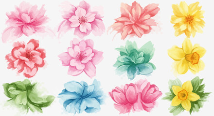Fototapeta premium High-Resolution Artistic Watercolor Brush Pack – Perfect for Digital Art, UI Design &&nbsp;Illustration