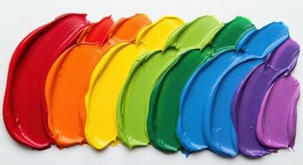 Vibrant Swirls of Paint Create a Colorful Spectrum Display