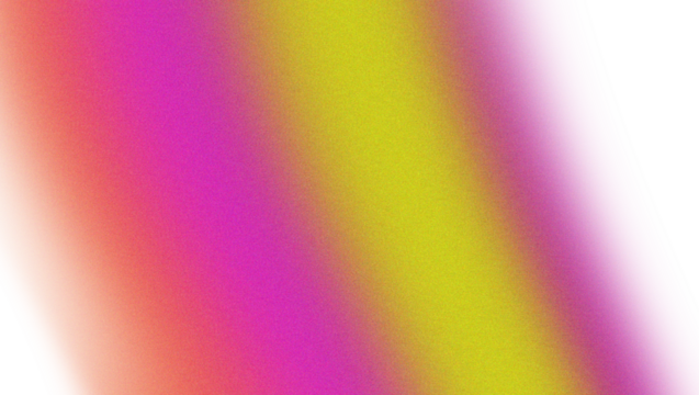 Vibrant abstract diagonal gradient of pink yellow and red with black blurry edge