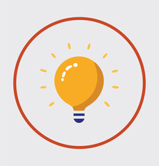 light bulb icon vector illustration