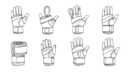 Robotic hand gestures set mechanical arm poses futuristic technology digital art concept vector