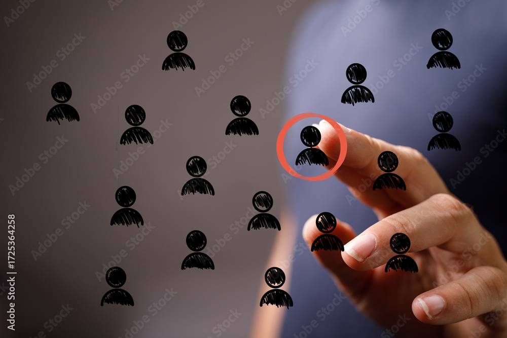 Poster high-quality image of a hand gesturing, perfect for concepts of interaction, technology, choice, and