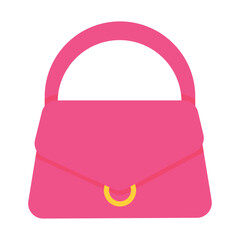 pink handbag illustration isolated on white