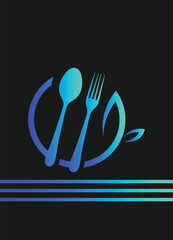 restaurant menu design with cutlery