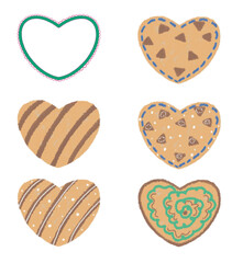 set of colorful hearts