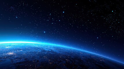 Fototapeta premium Earth Illuminated By Starlight