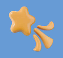 Star sparkle 3D vector icon