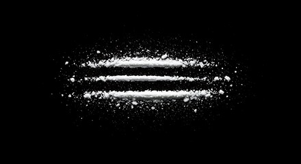 Cocaine lines minimalist editorial concept
