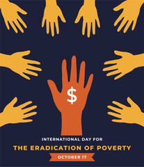 International Day for the Eradication of Poverty Flyer illustration