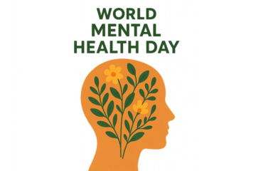 World Mental Health Day Awareness, Happy Mental Health Day, Peaceful Illustration