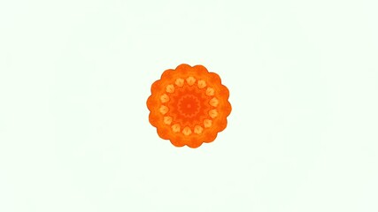 Bright abstract orange detailed mandala flower. The concept of the sun and solar energy. A mythical scattering of the web of worlds. Creation of the universe