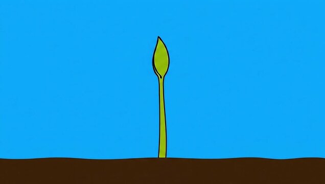 blue and green plant growing video