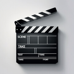 Fototapeta premium A classic black-and-white movie clapperboard