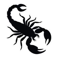 Black Scorpion Silhouette Image Free Download High-Quality Vector Graphic