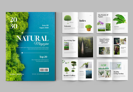 Clean Natural Magazine Template