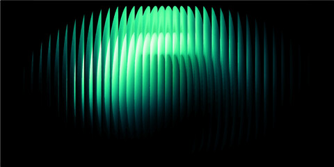 Abstract digital sound equalizer wave with bright rainbow spectrum colors on a black background, perfect for a modern technology wallpaper design