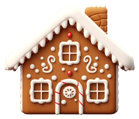 Gingerbread house cookie christmas dessert icing.