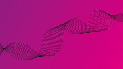 Abstract Ribbon Pattern on Pink Gradient Background