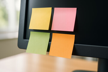 Sticky Notes on Computer Monitor