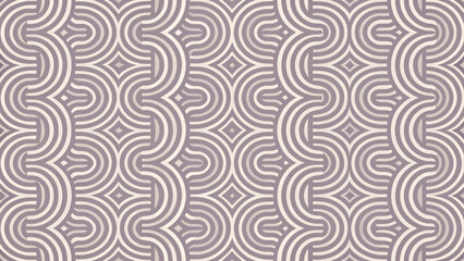Fototapeta premium Seamless abstract line pattern hand-drawn labyrinth style curves fabric background 