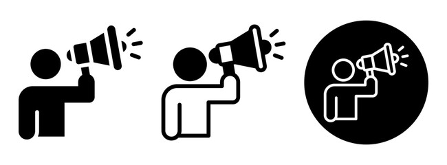 Announcement Icon Collection Glyph & Mixed Style