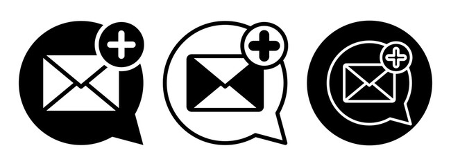 Add Message Icon Collection Glyph & Mixed Style