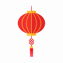 Obraz premium Red and Gold Decorative Lantern Illustration for Lunar New Year