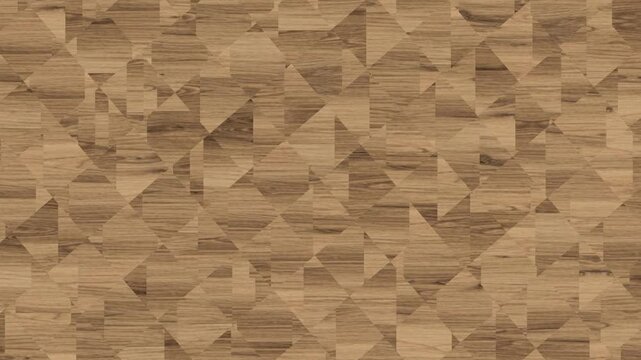 Wooden mosaic shifting animation background video 