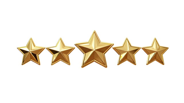 Product rating golden stars feedback review quality rank evaluation customer satisfaction grade performance level score symbol illustration isolated on white background