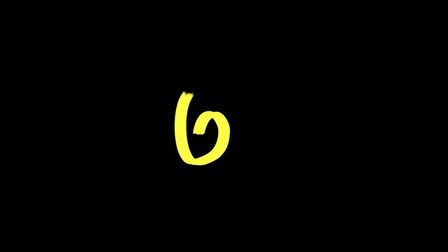 Set of colourful animated doodle elements. Video clip with alpha channel.