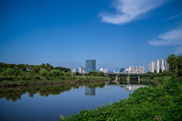 Fototapeta premium 안양천변 풍경 