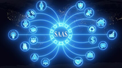 S A S network connections global technology cloud services business icons connecting earth digital transformation innovation data sharing communication growth security - Powered by Adobe