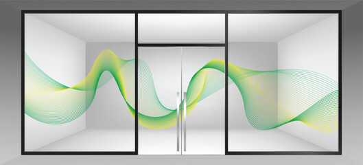 Twisted curve lines with blend effect. Technology, data science, geometric pattern. Wave design background.
