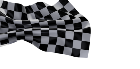 High-quality photo of a checkered flag waving. Perfect for sports, racing, and competition themes.