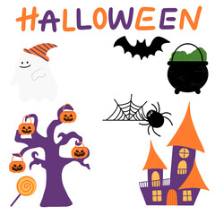 할로윈 파티 캐릭터 드로잉 일러스트(halloween party character drawing illustration set)