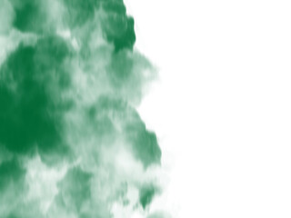 Soft dark green dust smoke fog mist powder cloud abstract texture overlay brush effect isolated PNG on transparent background